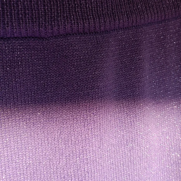 Vintage Draper's & Damon's Purple Knit Metallic Skirt / Size Large - Picture 10 of 10